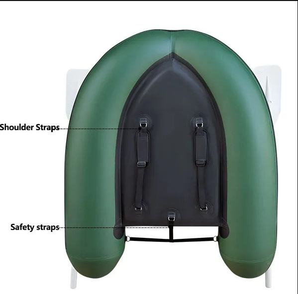 Inflatable Luya Boat Set Portable Flippers Fishing Boat 2+1 Air Chamber Single Folding Rubber Boat Portable Kayak Fishing Canoe