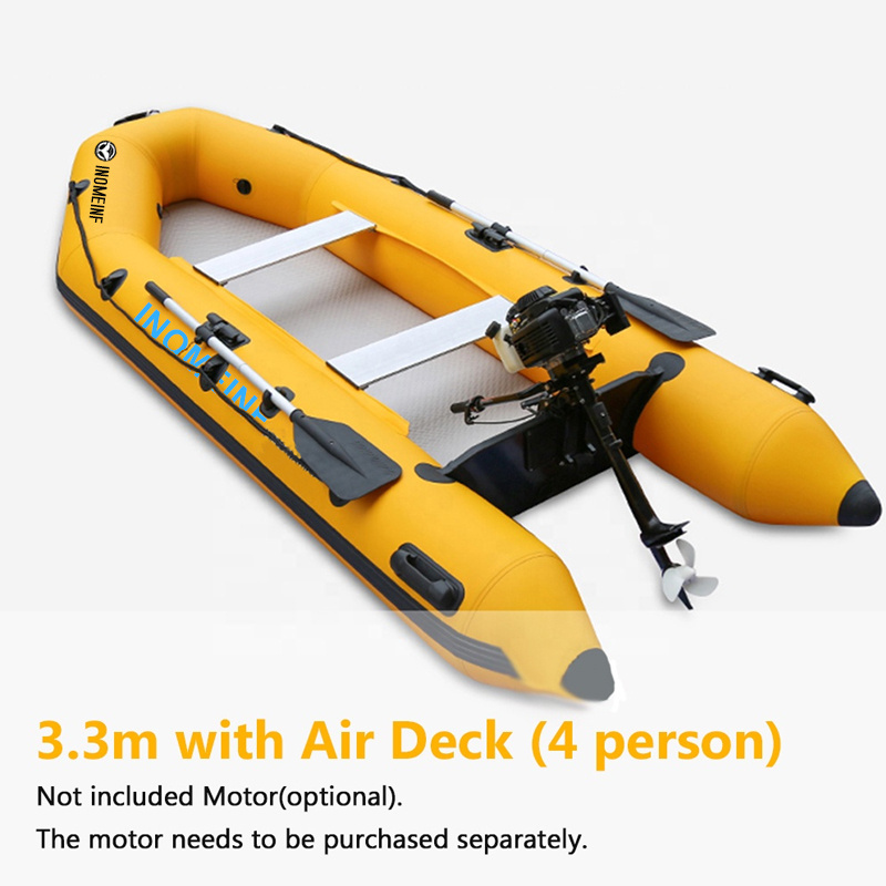 Fashion design pvc  rowing boats kayaks Popular design size 2m 3m 4m  Inflatable Fishing Boat With Outboard Motor