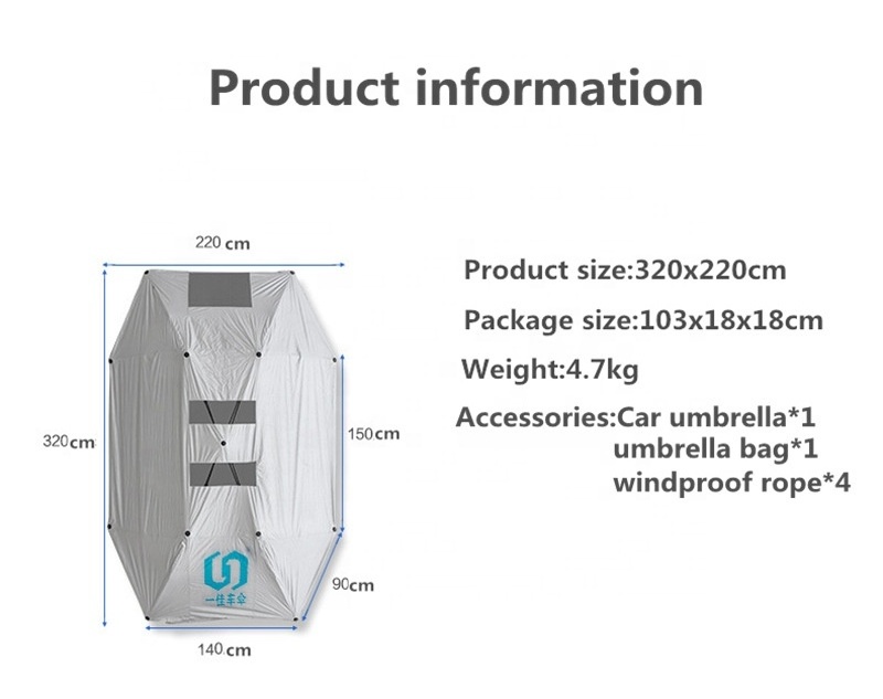 Roof Umbrella Canopy Cover Carbon Steel Bracket Upgrade Universal  Training Car Sun Shade