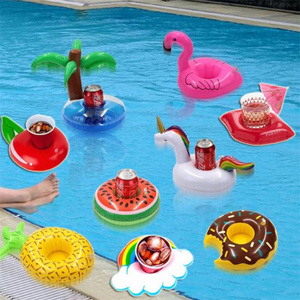 Swimming pool inflatable cup holder customize print water pool float toys  Swimming Ring Party  Cup holder pool float