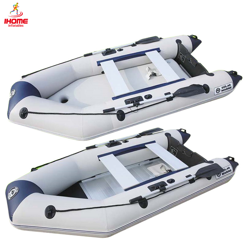 PVC Hull material 3 Person rowing boat  with hand pump outdoor inflatable fishing boat for sale