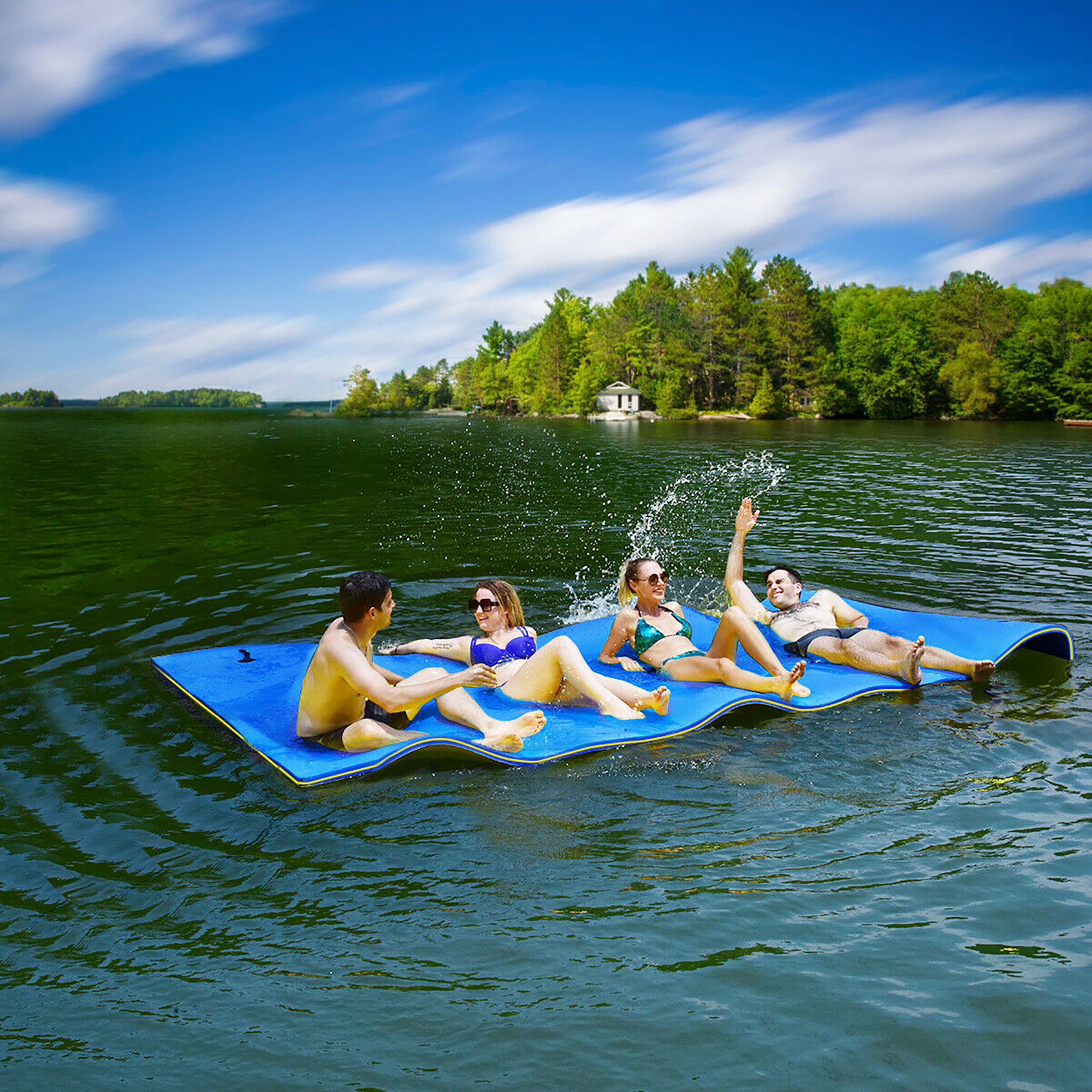 High quality custom floating foam mat water sports mat float,floating mats,ultimate floating oasis for family