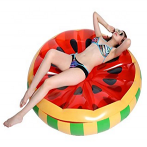 Promotional Plastic Pool Float  Watermelon  For Team Building Inflatable Float Watermelon Mat For Sunshine