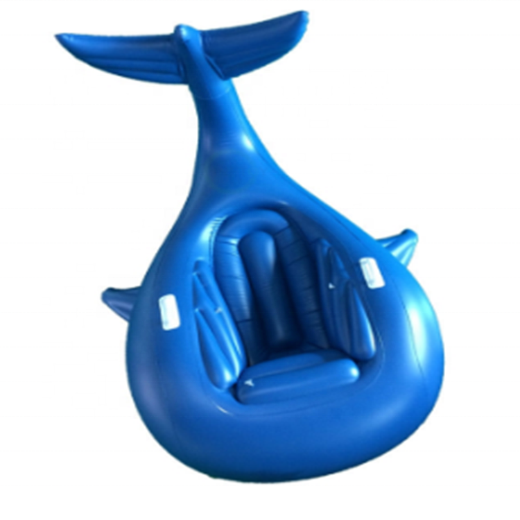 Blue fish mattress inflatable Whale float water buoy Island rafts for fun