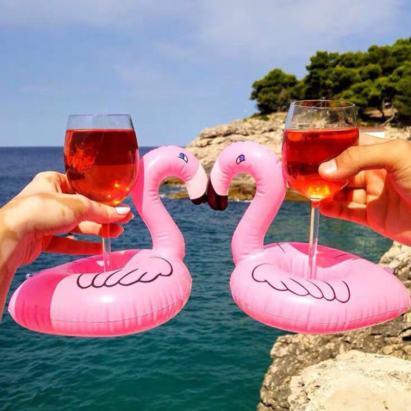 Swimming pool inflatable cup holder customize print water pool float toys  Swimming Ring Party  Cup holder pool float