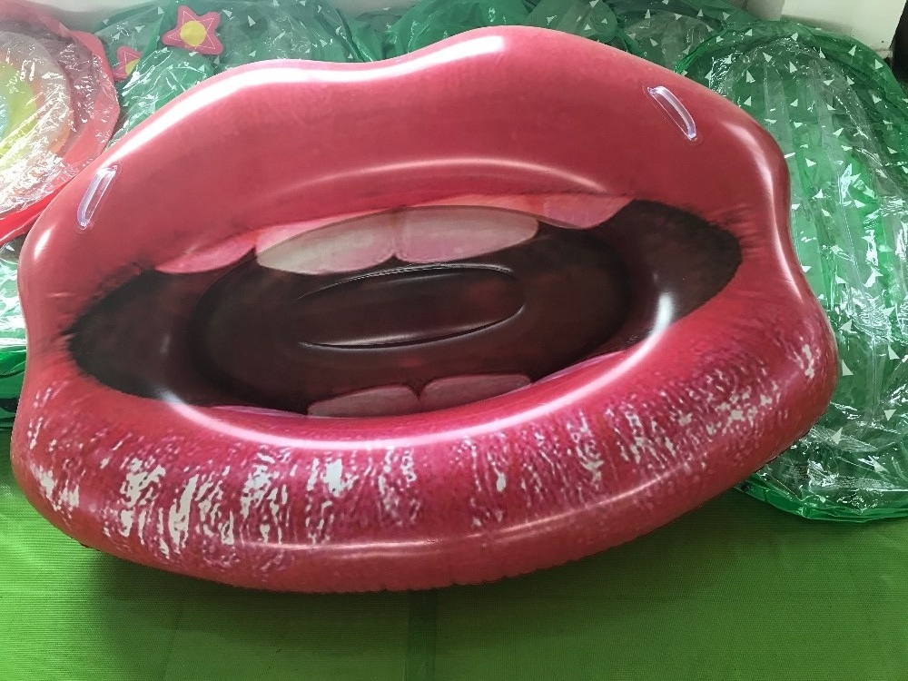 Customized Adult Inflatable Lips For Adults Swimming Party Inflatable Float Red Lips Sunshine Inflatable Pool Float