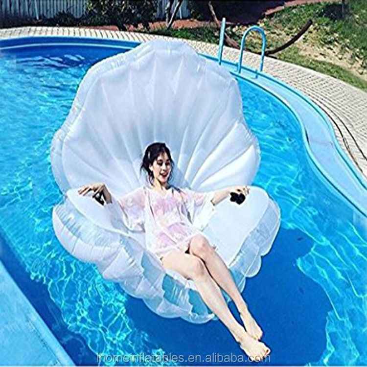 170cm  Inflatable White Shell float clam shell toy for Summer fun