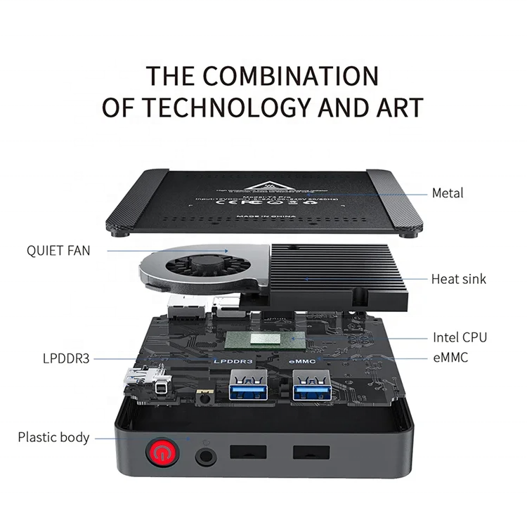 Factory Beelink T4 PRO Intel mini pc N3350 CPU DDR3 4G 64G Licence for Win10 pro& Linux Desktop Mini Computer