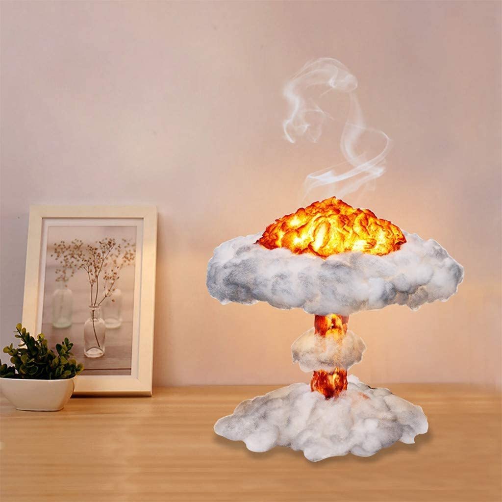 DIY 3D Lamp Simulation Explosion Mushroom Cloud LED Night Light beside lamp Bedroom Gift Home Decoration Ornaments 3D Table Lamp