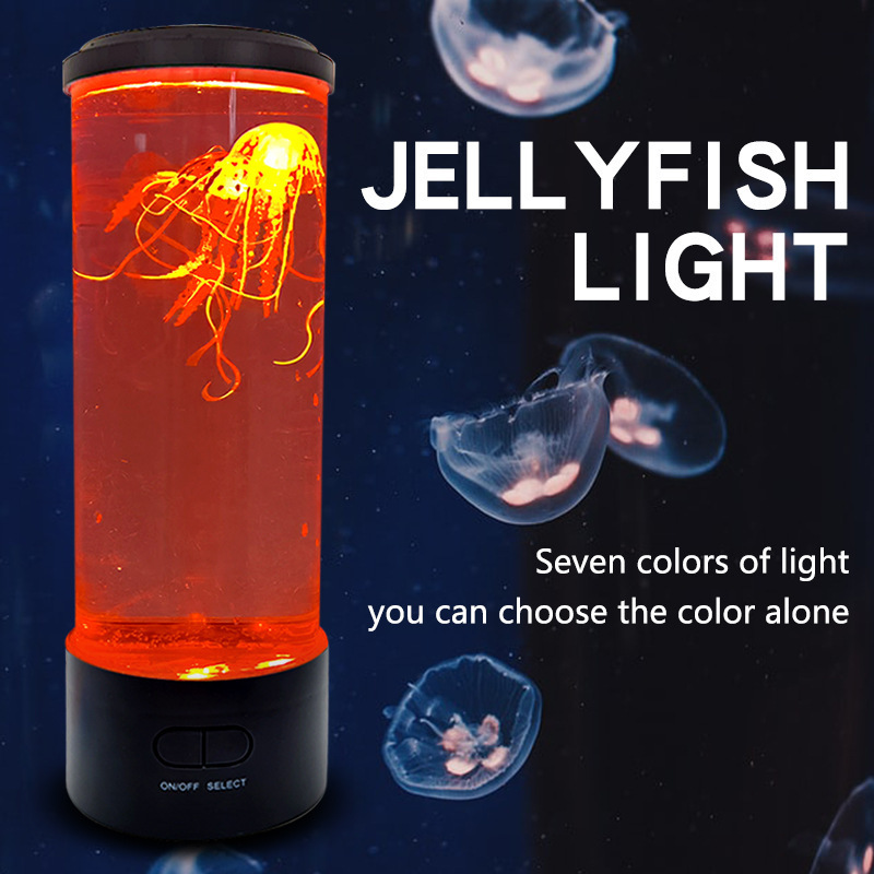 amazon top seller trending colorful led Jellyfish Lamp, 7 Color Changing Electric Round Jellyfish Aquarium Lava night Lamp