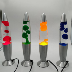 Rocket Shade Wax lamps Glass Bottle Lava lamp 4 Colors Jellyfish light Bedroom Decoration Table lamps Clear Liquid Night Lights