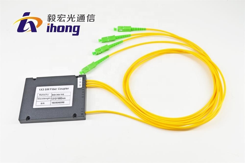 1x3 Singlemode Fiber Coupler 1310nm/1550nm FBT Fiber Optic Splitter