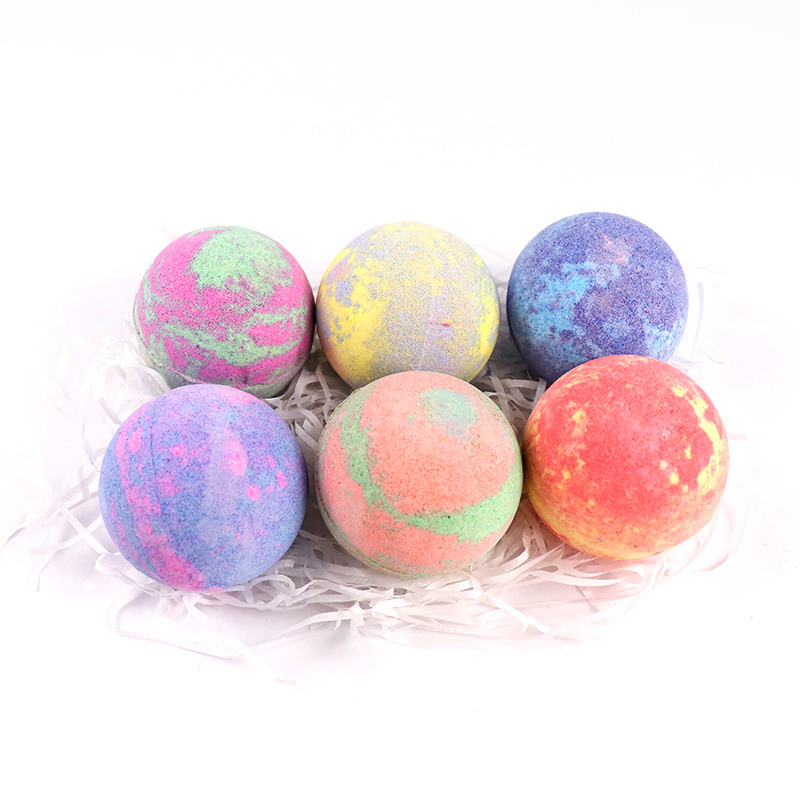 Hot Selling Handmade All Natural Rich Bubble SPA Relaxing Fizzy Colorful Organic Rainbow Bath Bomb