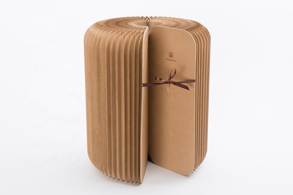 Kraft paper accordion furniture  wedding chair lounge chair  wholesale paper stool folding chair for living room bedroom