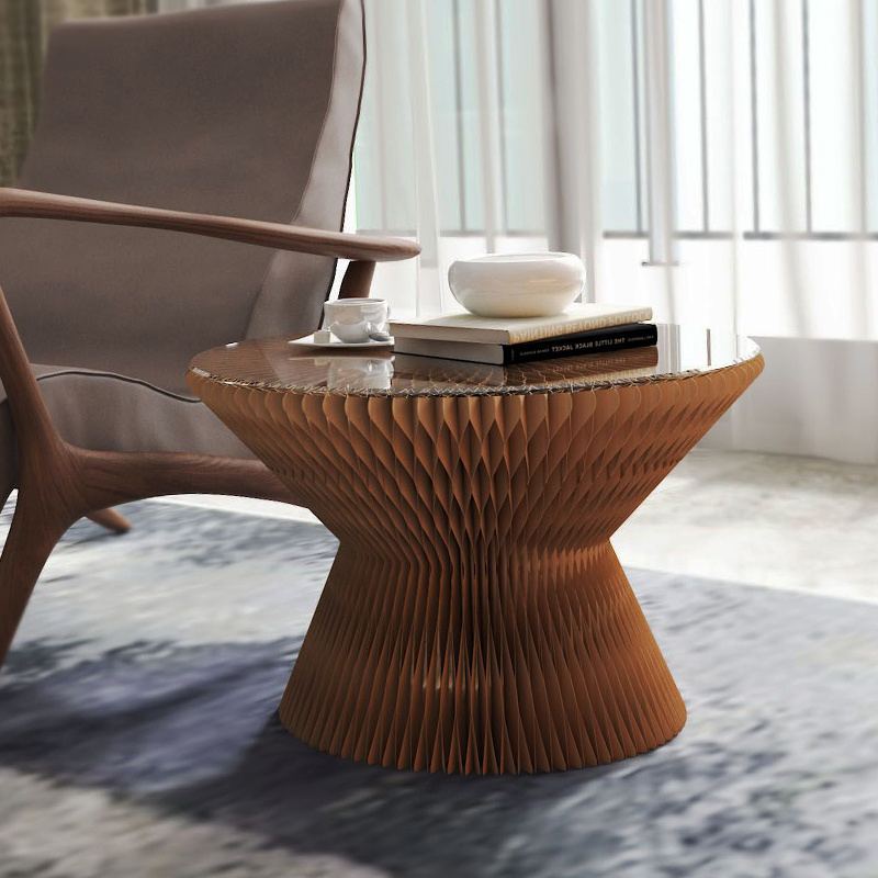 37cm Height Modern Coffee Table Hourglass Design Folding Table and Corner Table With Acrylic Top living Room Furniture