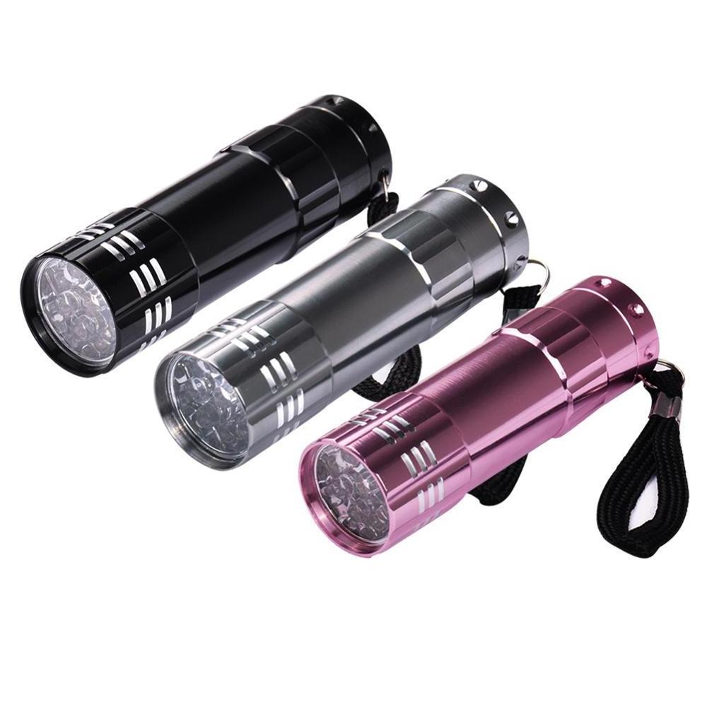 IHUAlite Best Aluminum 9 LED Mini Flashlight Small Flash Torch Light