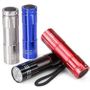 IHUAlite Best Aluminum 9 LED Mini Flashlight Small Flash Torch Light