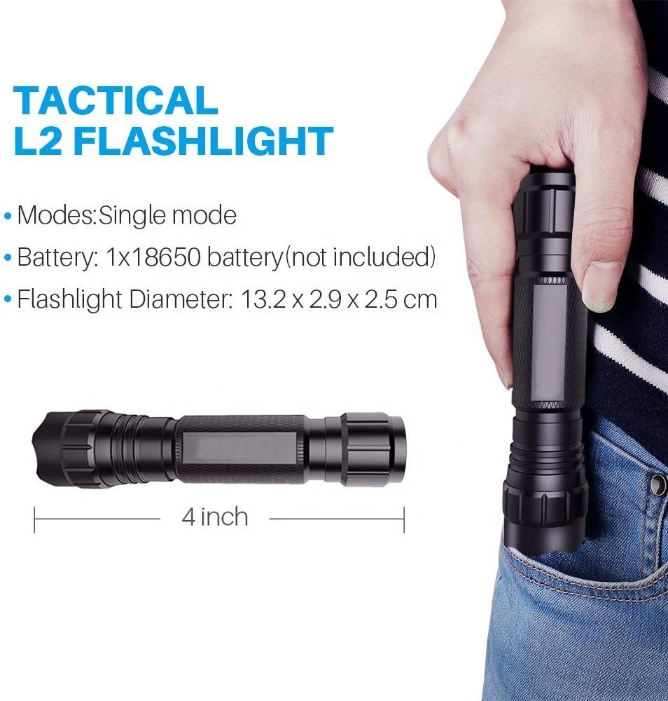 IHUAlite 1000 Lumens LED Tactical Best Hunting Flashlight Torch with Mount