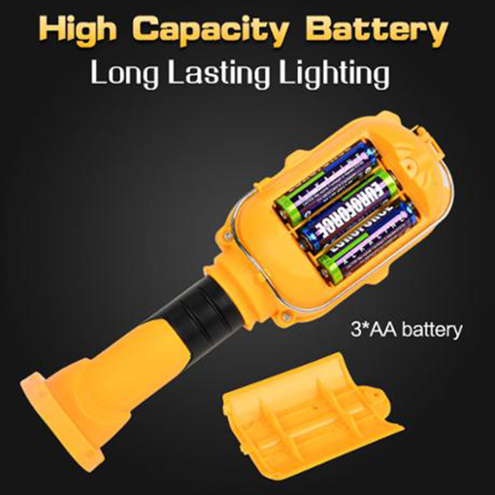 IHUAlite Powerful AA Battery COB LED Mechanic Work Lights Magnetic Emergency Portable COB Trouble Light with Swivel Hook