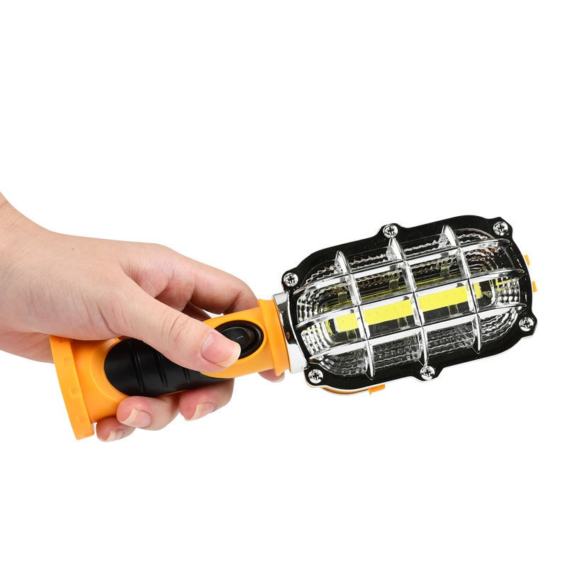 IHUAlite Powerful AA Battery COB LED Mechanic Work Lights Magnetic Emergency Portable COB Trouble Light with Swivel Hook