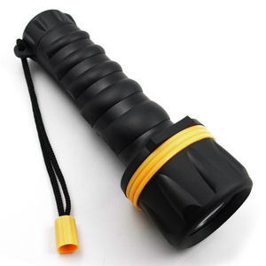 IHUAlite Portable Waterproof D Size Battery Rubber Flashlight Plastic Flash Light