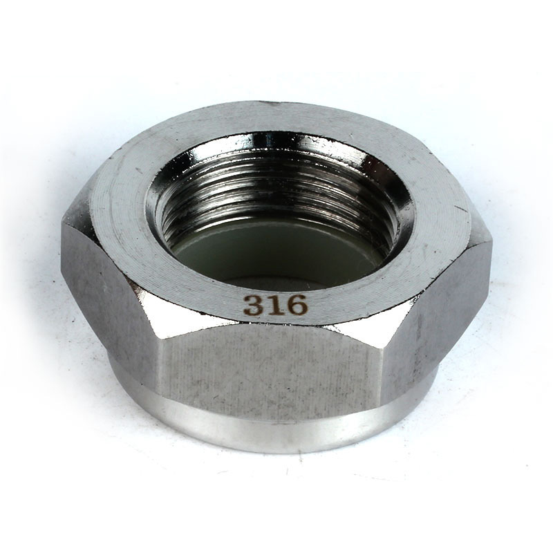 ISO10511 Hexagon Nylon Lock Thin Nuts M30 A4 316 Stainless Steel Lock Nut Nylon Insert