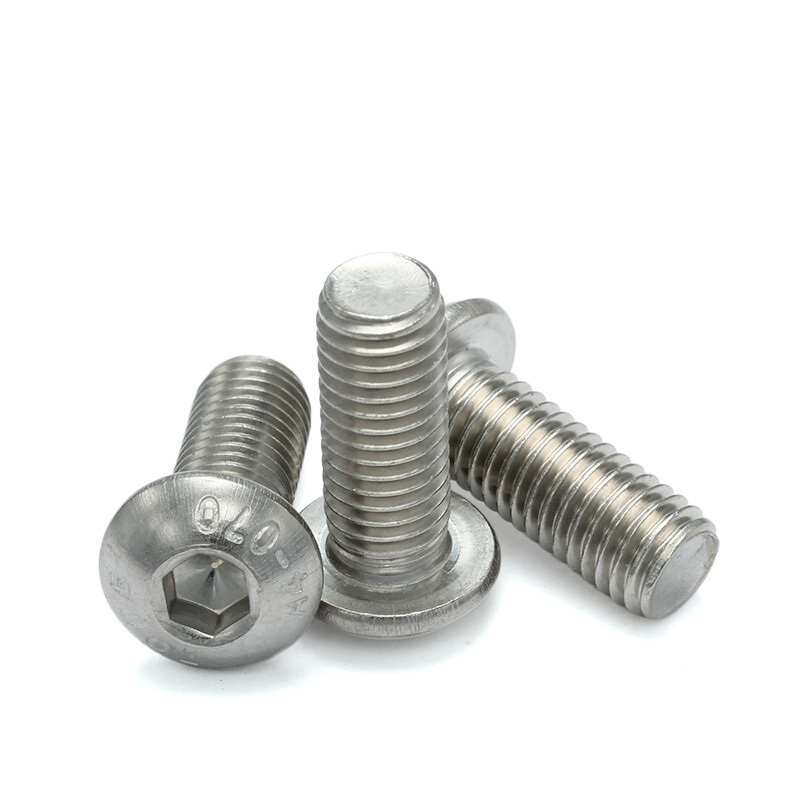 Factory Screws ISO7380 M5 M6 M8 M10 Hex Socket Pan Head Screw Stainless Steel 304 316