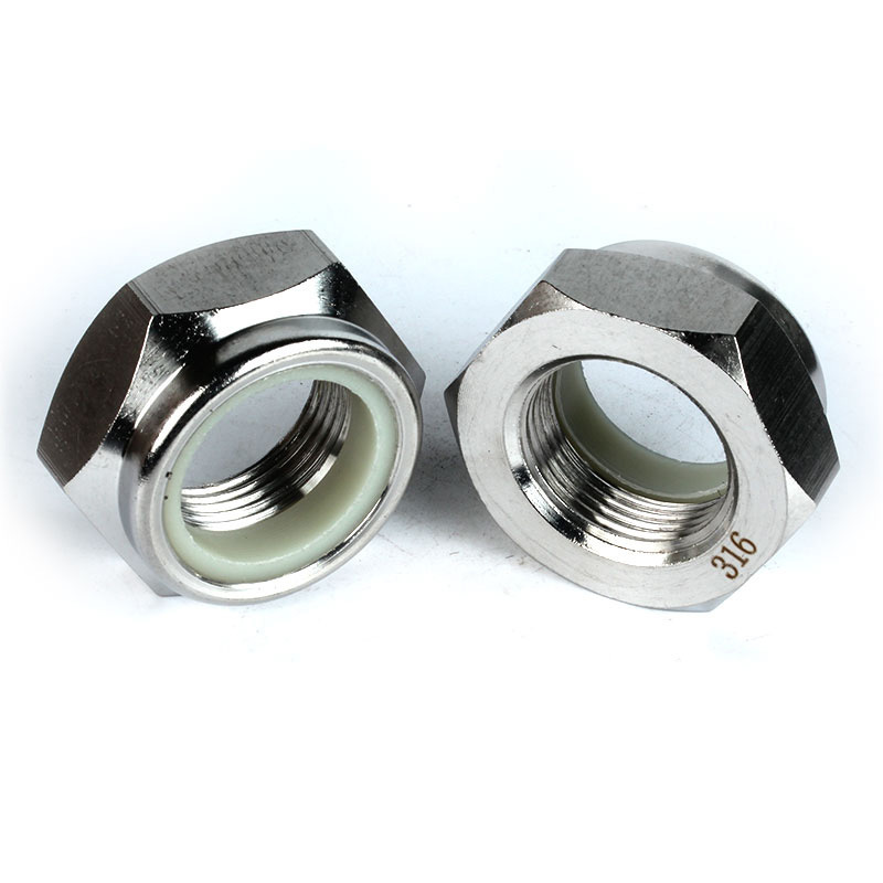 ISO10511 Hexagon Nylon Lock Thin Nuts M30 A4 316 Stainless Steel Lock Nut Nylon Insert