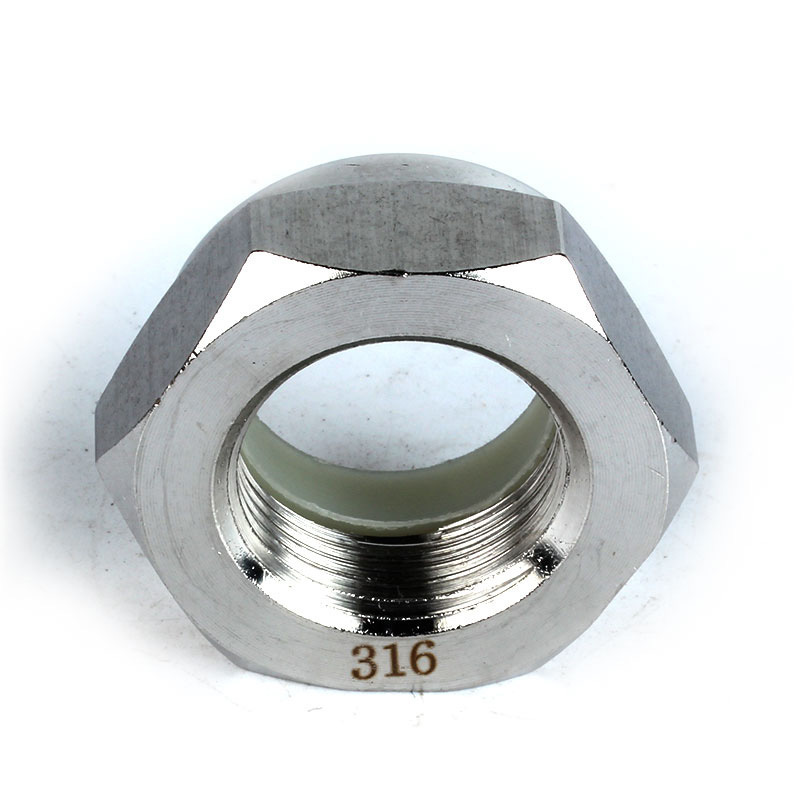 ISO10511 Hexagon Nylon Lock Thin Nuts M30 A4 316 Stainless Steel Lock Nut Nylon Insert