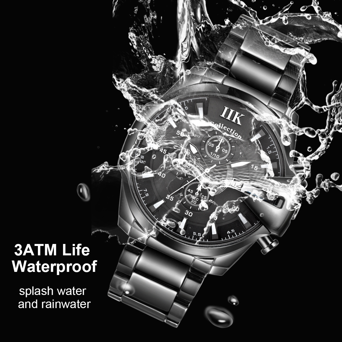 Direct Wholesale IIK Collection Luxury Brand Stainless Steel Back Water Resistant 30M Steel Watch Luxury Watch