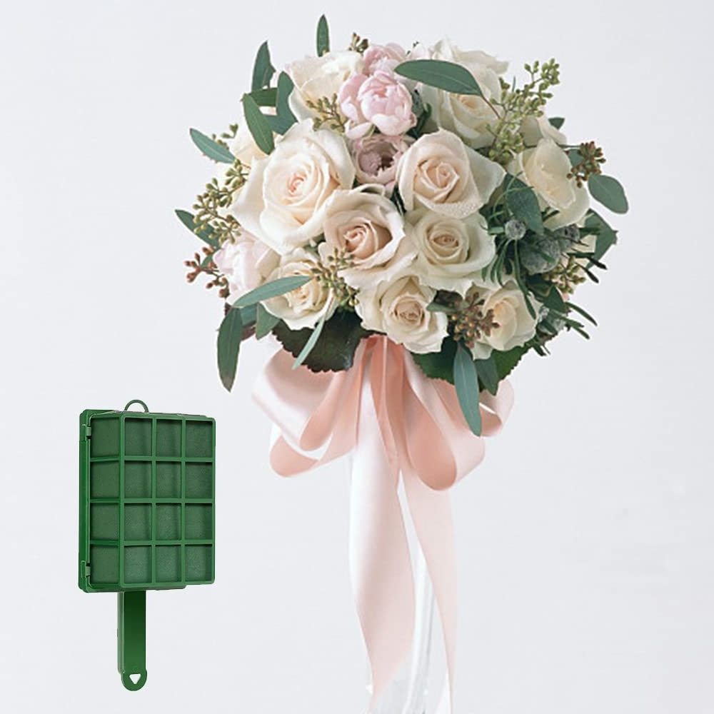 Floral Foam Cage Wet and Dry Flower Holder with Artificial Flowers for Wedding Floral Arrangements Home Decoration