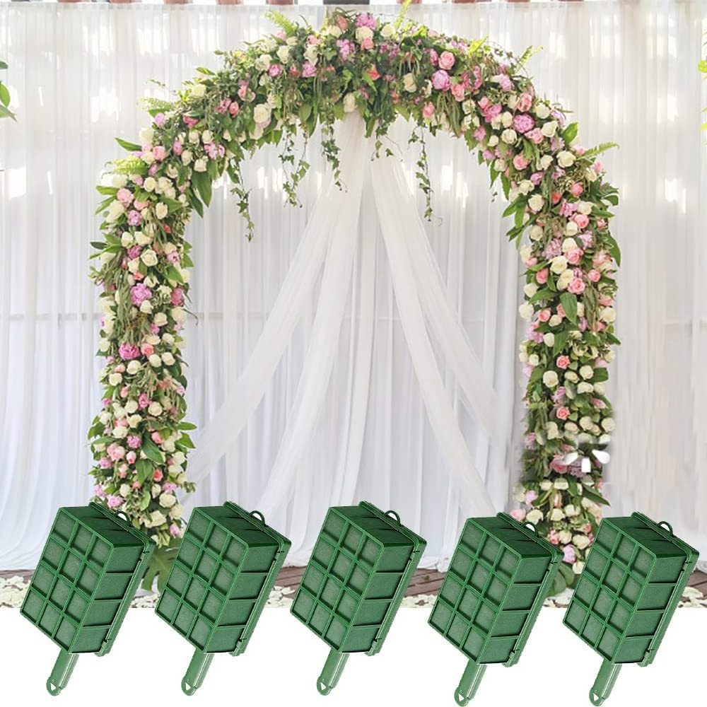 Floral Foam Cage Wet and Dry Flower Holder with Artificial Flowers for Wedding Floral Arrangements Home Decoration