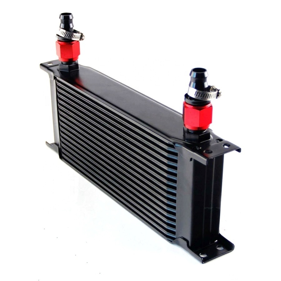 Universal Oil Cooler 16 Row AN10 Engine Transmission Oil Cooler Cooling Straight Fittings