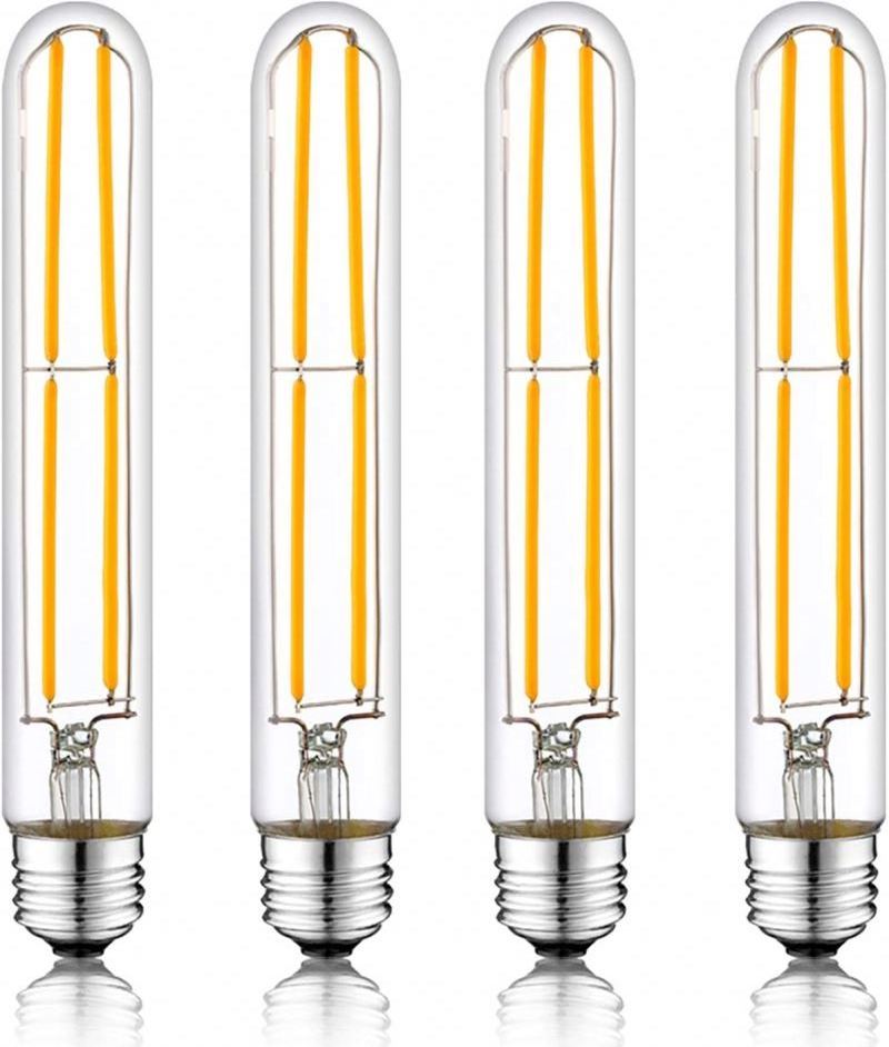 Decoration warm light 110V Tubular Light lamp Bulb Dimmable 4W 6W Medium Base E26 T30 T10 Edison Bulbs Led Filament Bulb