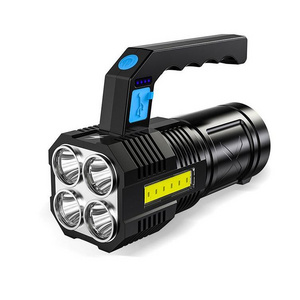 LED Searchlight USB Rechargeable Lanterna 4 Modes Flashlight For Camping Hiking Fishing Emergency With Power Display