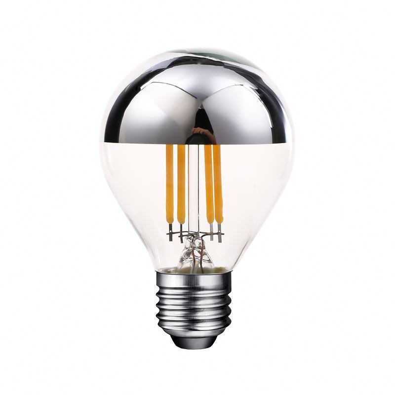 Dimmable Half Chrome Light Bulbs G45 G14 LED Filament Vintage Edison Light Warm White 2700K E26 E27 for Mirror Pendant Bulbs