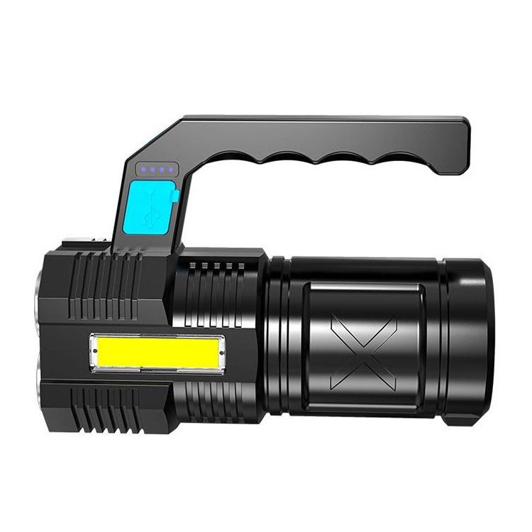 LED Searchlight USB Rechargeable Lanterna 4 Modes Flashlight For Camping Hiking Fishing Emergency With Power Display