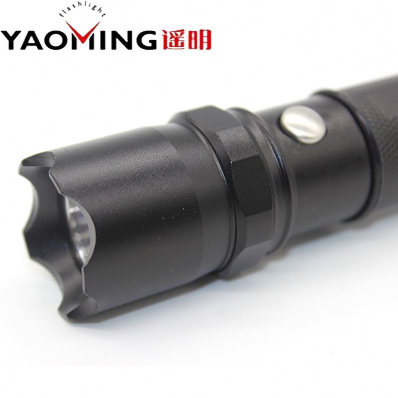 wholesale Cheap Led handy torch Self Defense Weapon classical  aluminium alloy Flashlight with DC charger,compass for outdoors