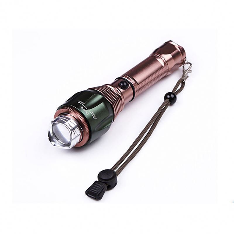 New LED Flashlight Focus Beam High Power Flashlight Factory Direct Sale Zoom Light Self Defense Weapon ISW-8120