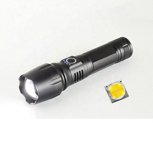 New Model Bright Light XHP50 Aluminum Telescopic Torch  Power Display USB Charging LED Flashlight