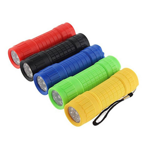 Mini Rubber Torch 9 LED Flashlight