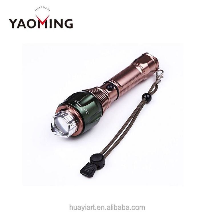 New LED Flashlight Focus Beam High Power Flashlight Factory Direct Sale Zoom Light Self Defense Weapon ISW-8120