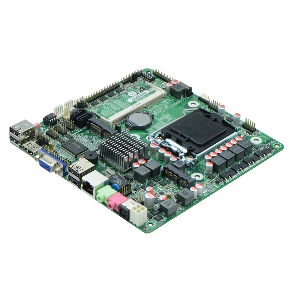 High quality LGA1155 2/3 gen i3/i5/i7 cpu motherboard with H61 chispet  Thin itx  17*17  6 rs232 run win7 winxp system