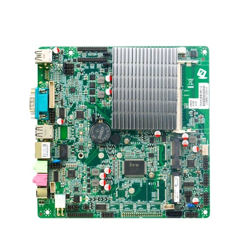 Quad Core Fanless Mini Embedded Industrial Pc Motherboard New Product J1900  Ultra Thin Itx Mainboard with 8 Usb