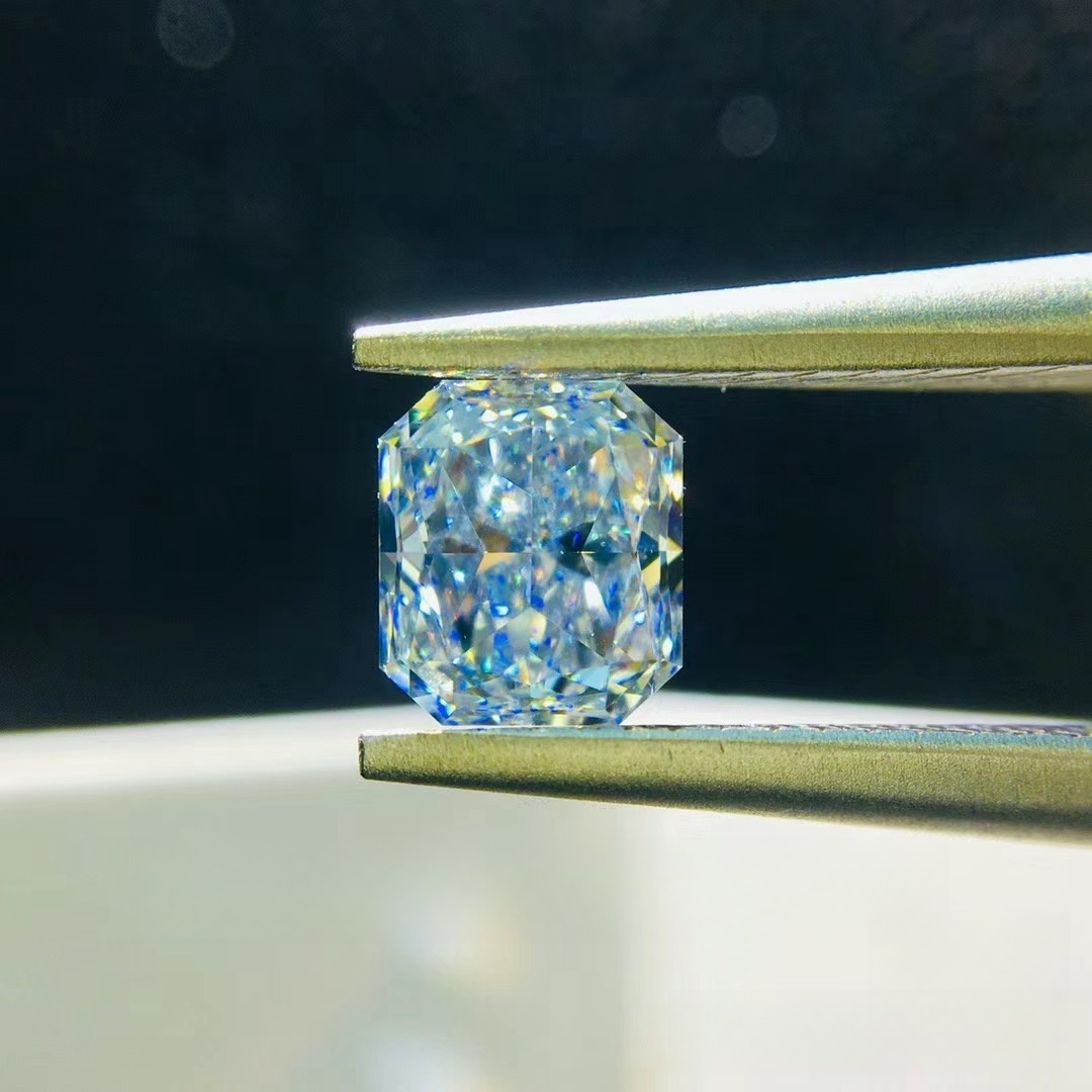 1ct 4ct Fancy Cut VVs VS Loose Blue Lab Grown Diamonds CVD Lab Created Blue Diamond