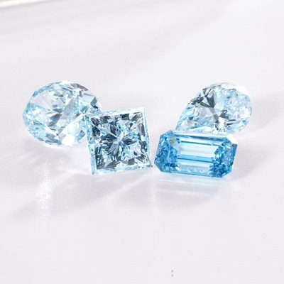 1ct 4ct Fancy Cut VVs VS Loose Blue Lab Grown Diamonds CVD Lab Created Blue Diamond