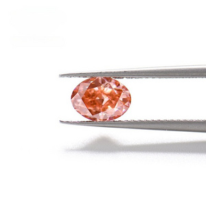 Wholesale Synthetic Diamond VS2 Fancy VIVID Pink 1-4CT Oval Cut Loose Lab Grown Coloured Diamonds