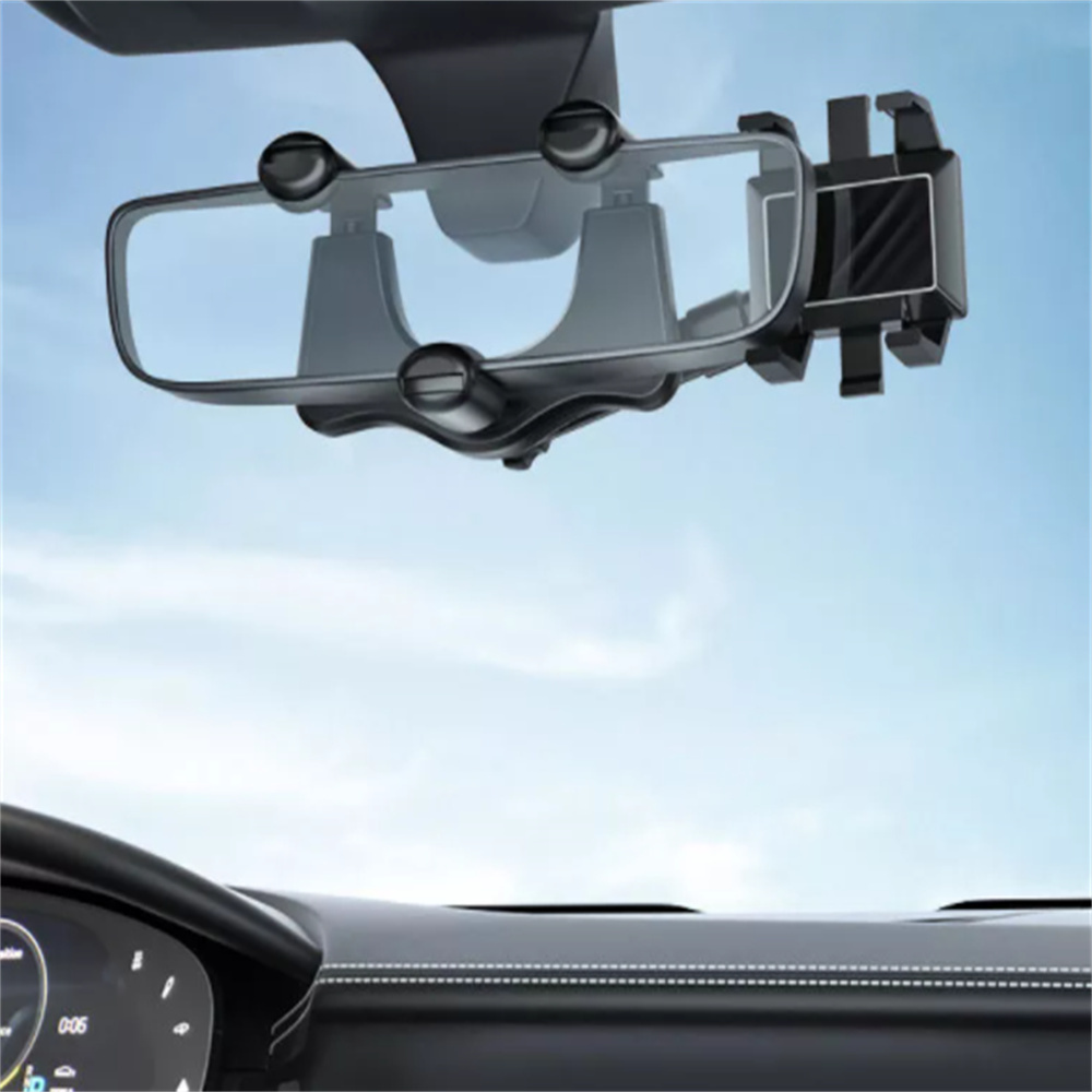 Amazon Hot Sale 360 Degree Rotation Car Rearview Mirror Phone Mount Holder Smartphone Cradle For Cell Phone GPS Navigation