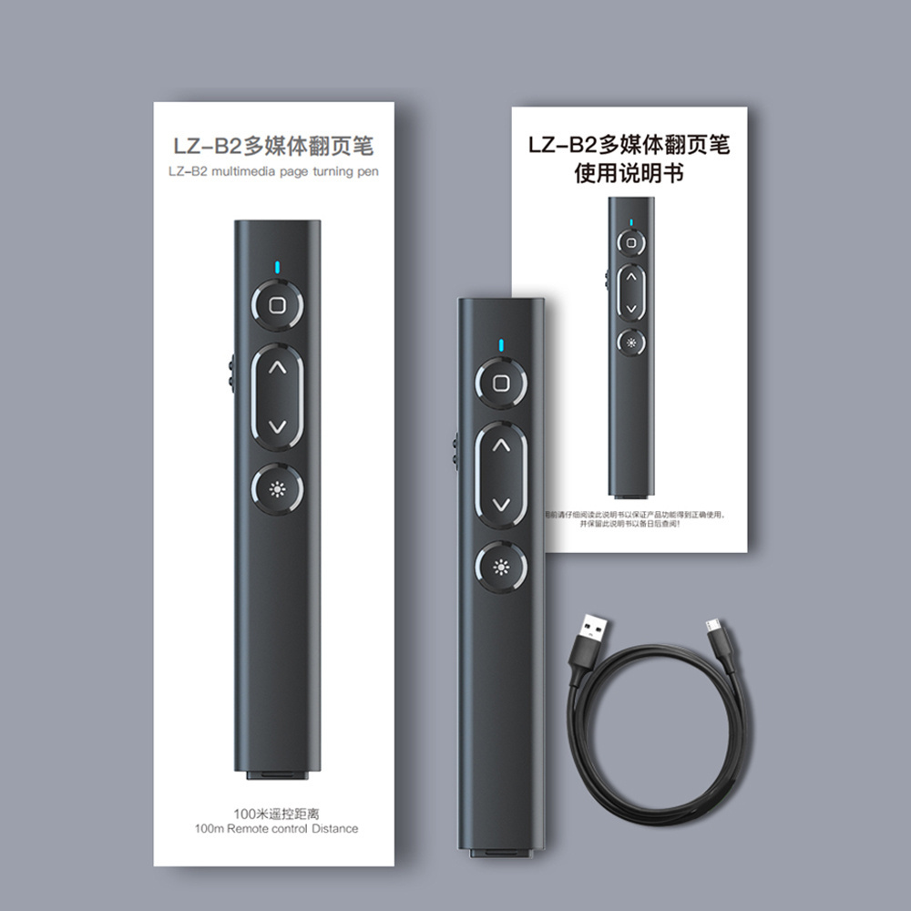 Light Weight Dual Mode Laser Pointer 2.4GHz Remote Control Pen PPT Powerpoint Projectors USB Charging Wireless Presenter