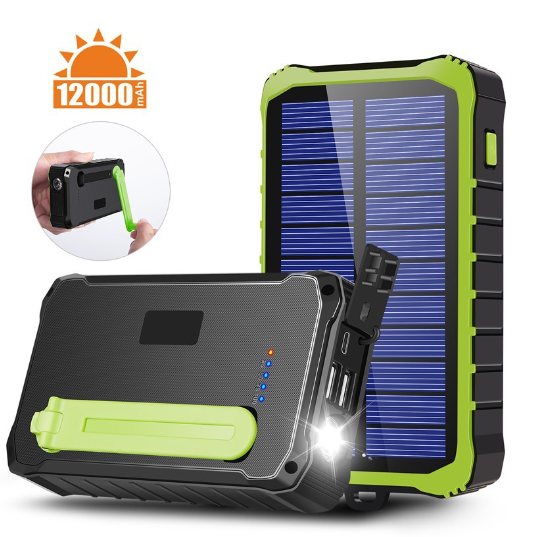 Portable ultra-large capacity solar panels hand-cranked power generation charging phone power bank powerbank 10000mah